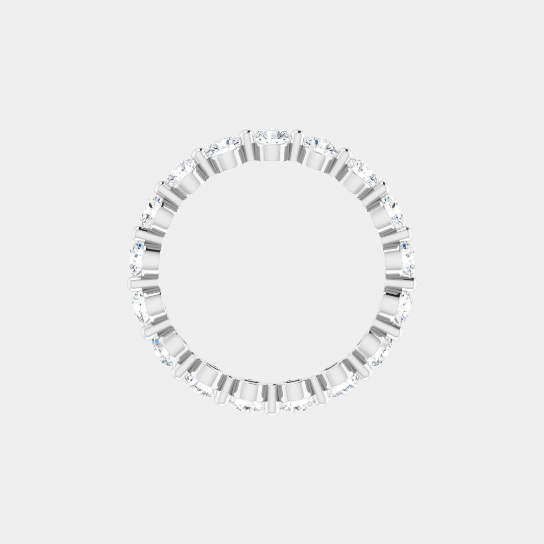 The Gold Single Prong Round Full Eternity