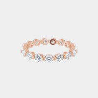 The Gold Single Prong Round Full Eternity