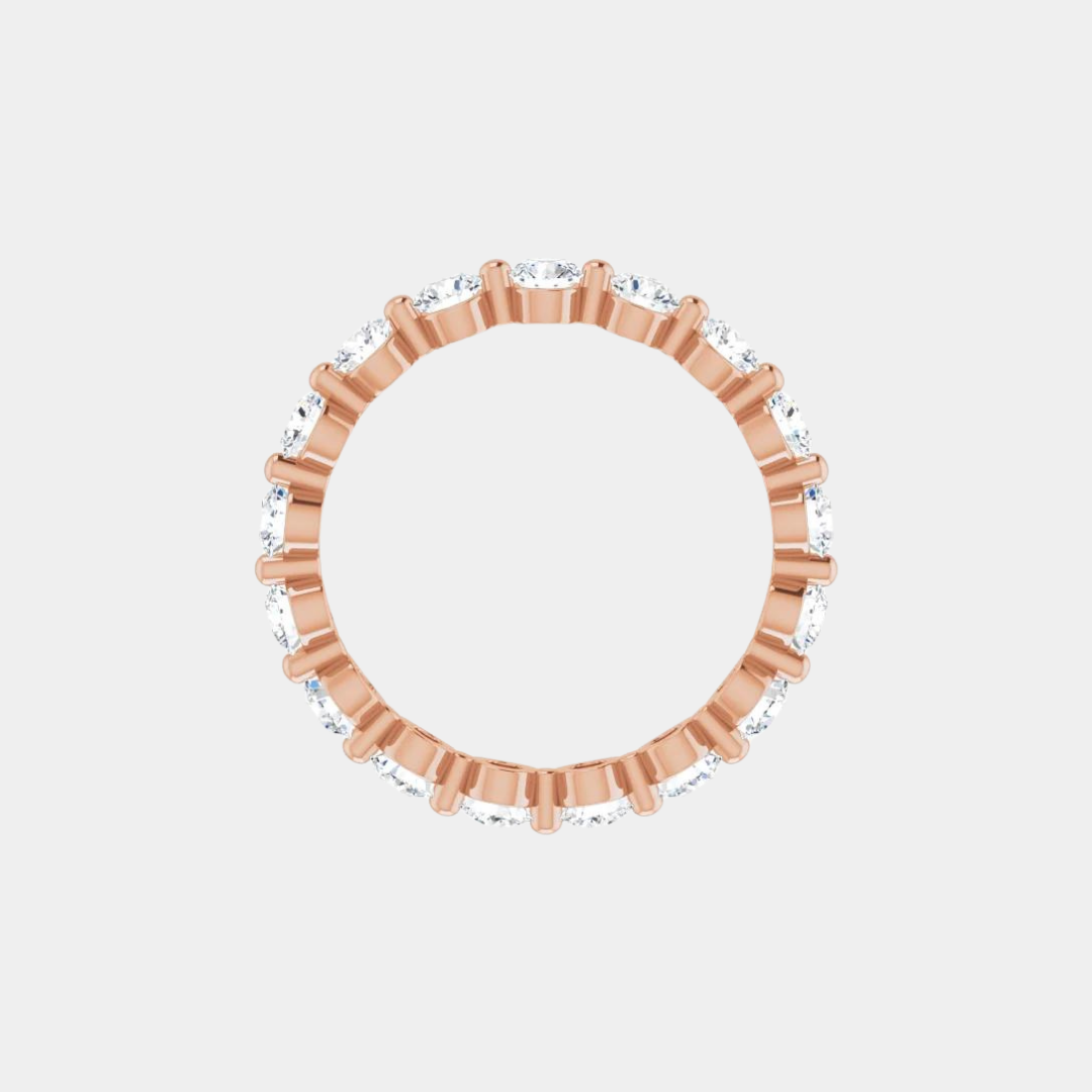 The Gold Single Prong Round Full Eternity