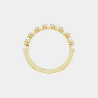 The Gold Single Prong Round Half Eternity