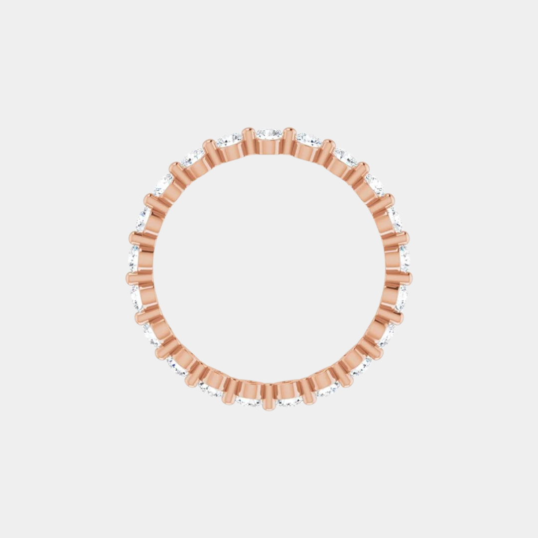 The Gold Single Prong Round Full Eternity