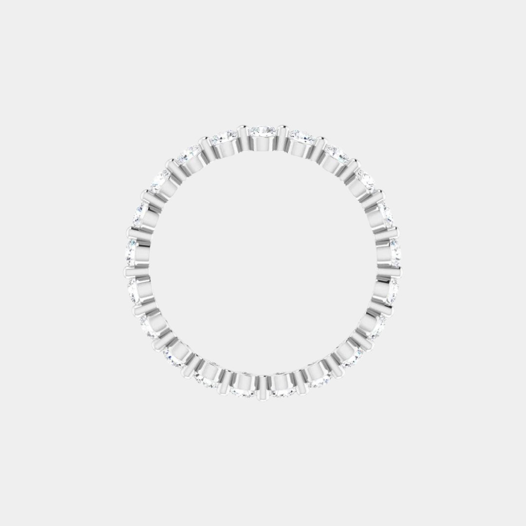 The Gold Single Prong Round Full Eternity
