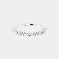 The Gold Single Prong Round Half Eternity