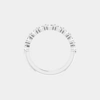 The Platinum Single Prong Round Half Eternity
