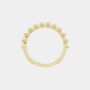 The Gold Single Prong Round Half Eternity