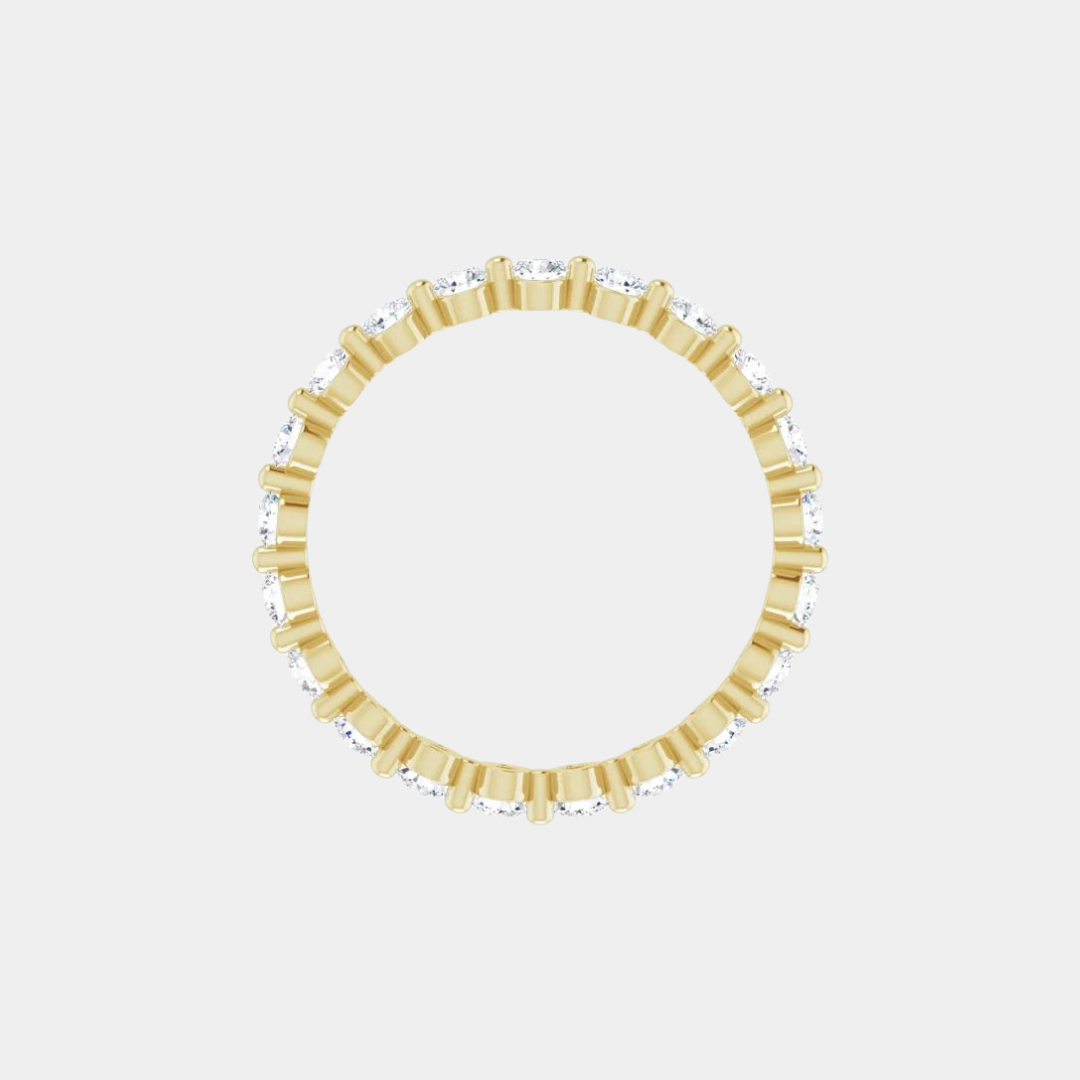 The Gold Single Prong Round Full Eternity