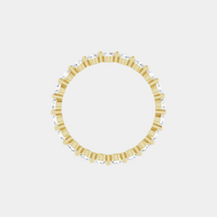 The Gold Single Prong Round Full Eternity