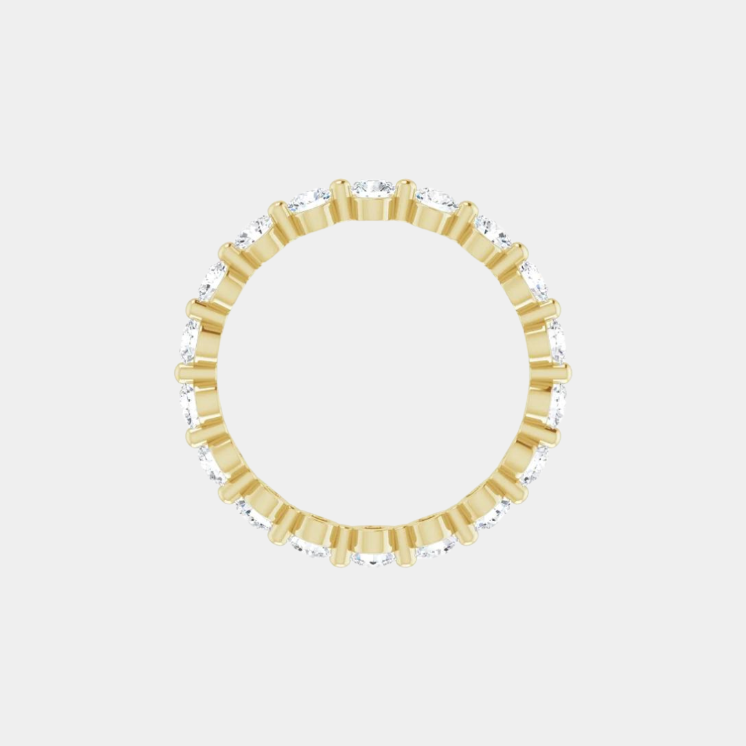 The Gold Single Prong Round Full Eternity