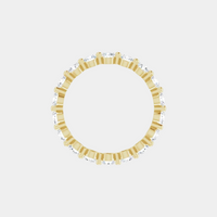 The Gold Single Prong Round Full Eternity