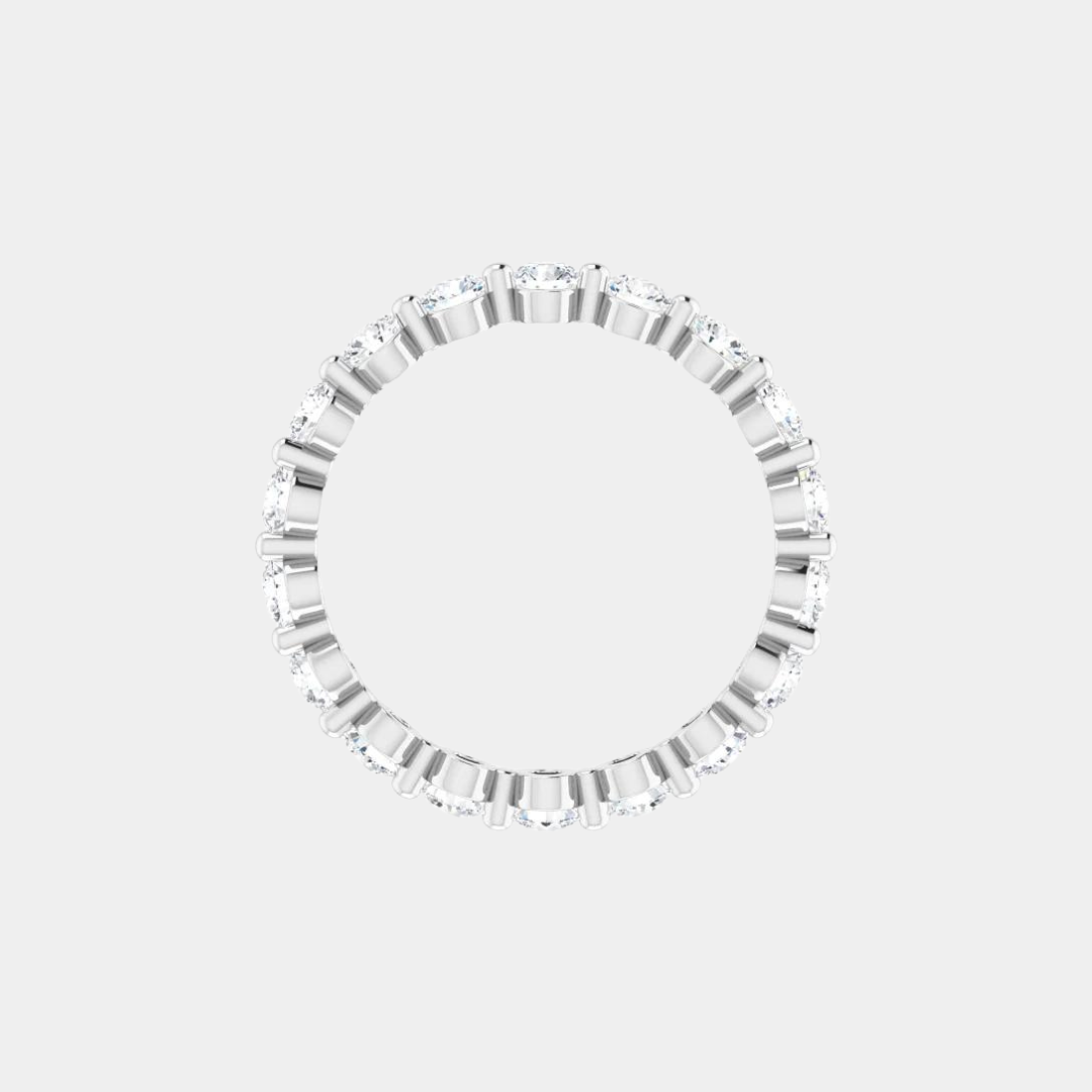 The Gold Single Prong Round Full Eternity