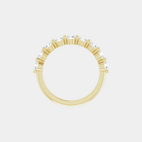 The Gold Single Prong Round Half Eternity