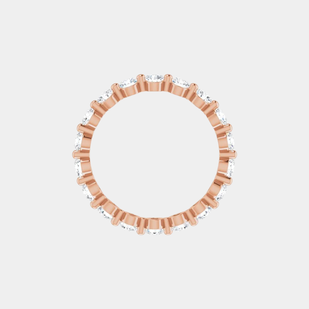 The Gold Single Prong Round Full Eternity