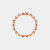The Gold Single Prong Round Full Eternity
