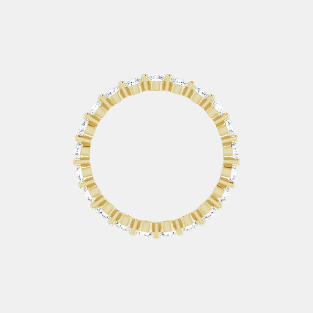 The Gold Single Prong Round Full Eternity