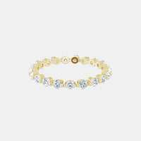 The Gold Single Prong Round Full Eternity