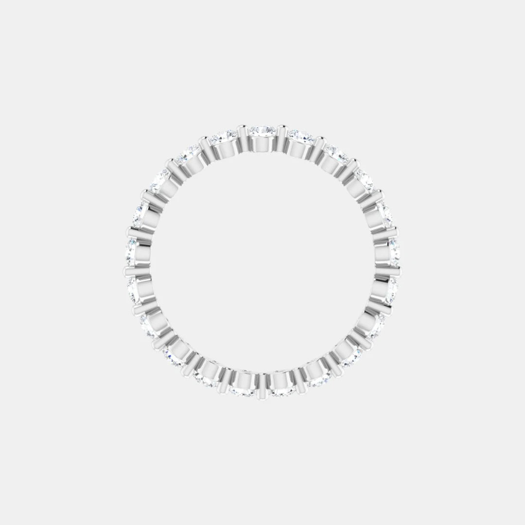 The Gold Single Prong Round Full Eternity