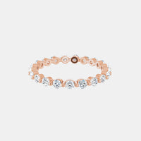 The Gold Single Prong Round Full Eternity