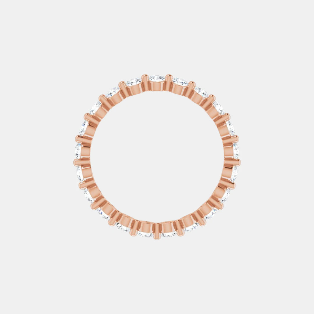 The Gold Single Prong Round Full Eternity
