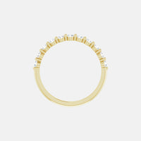 The Gold Single Prong Round Half Eternity