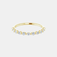 The Gold Single Prong Round Half Eternity