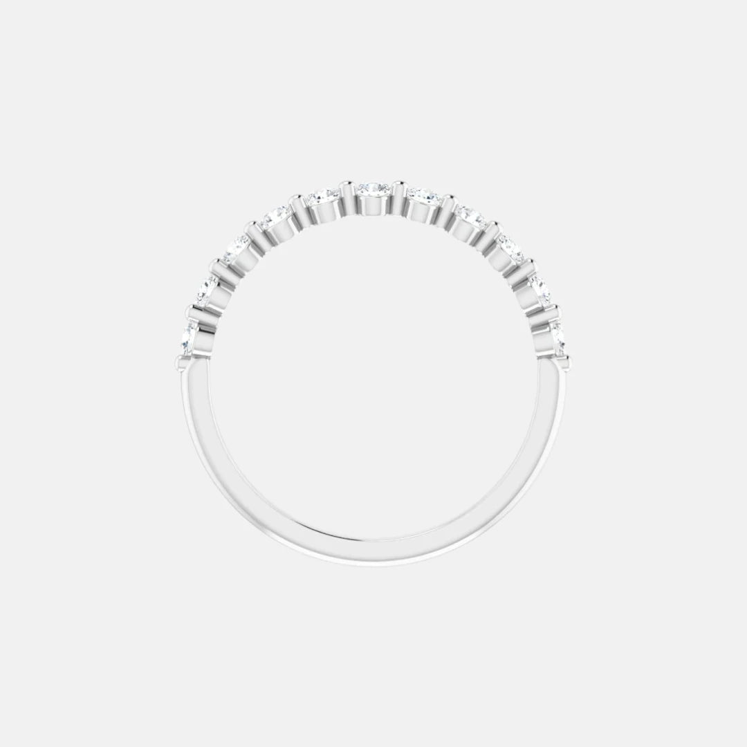 The Gold Single Prong Round Half Eternity