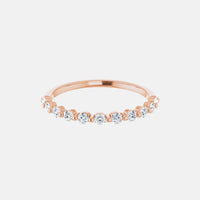 The Gold Single Prong Round Half Eternity