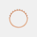 The Gold Single Prong Round Half Eternity