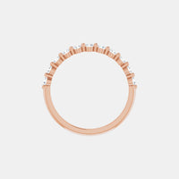 The Gold Single Prong Round Half Eternity