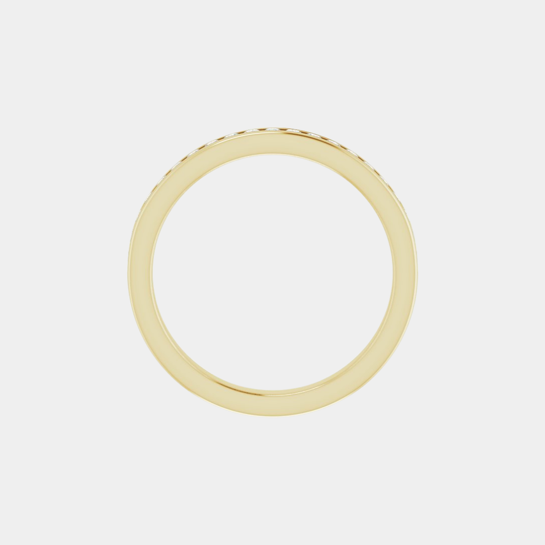 The Gold Channel Set Half Eternity