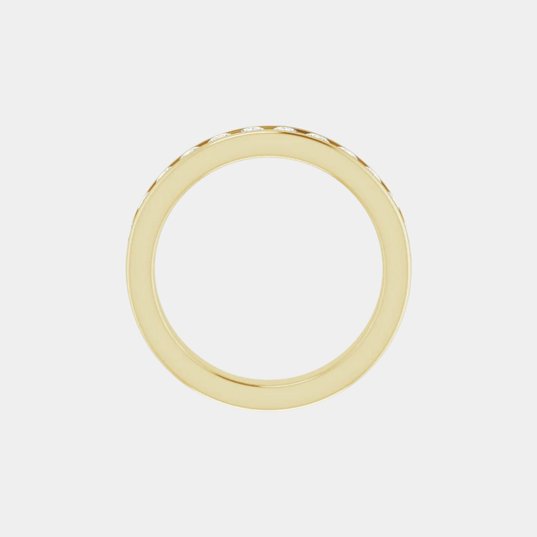 The Gold Channel Set Half Eternity