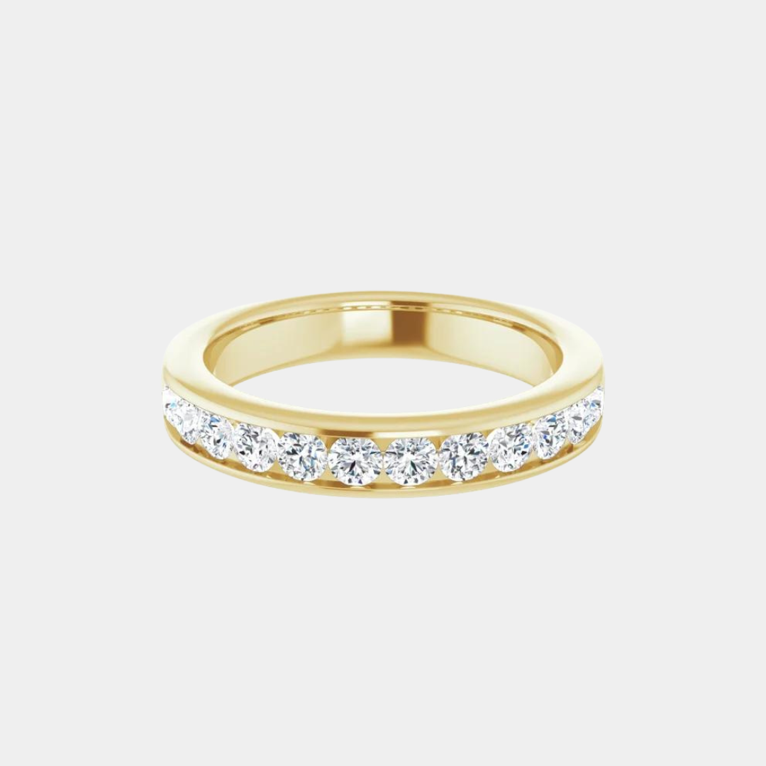 The Gold Channel Set Half Eternity