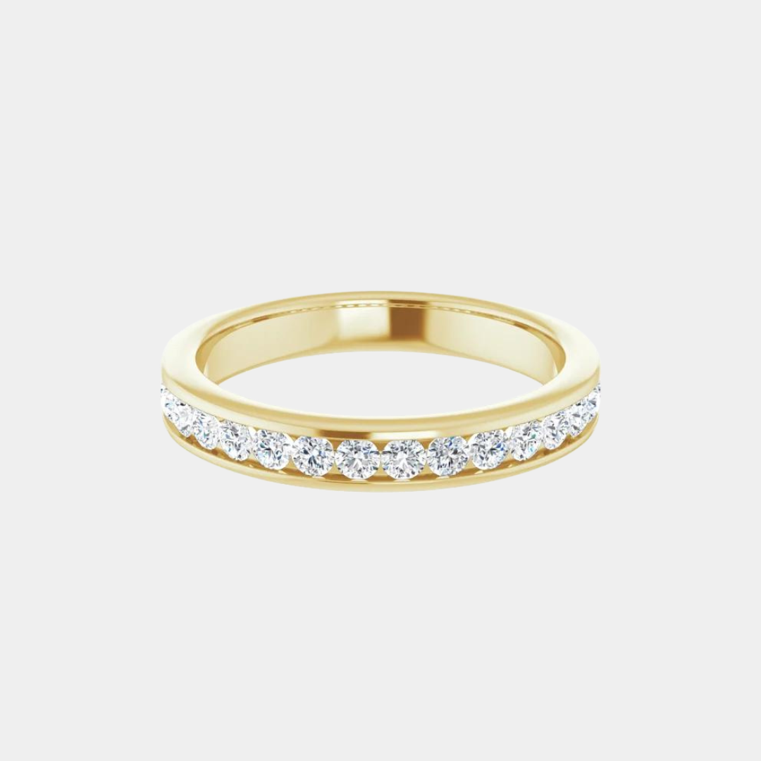 The Gold Channel Set Half Eternity