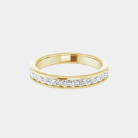 The Gold Channel Set Half Eternity