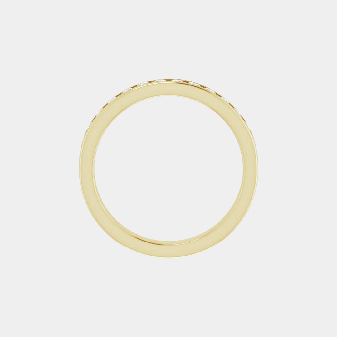 The Gold Channel Set Half Eternity