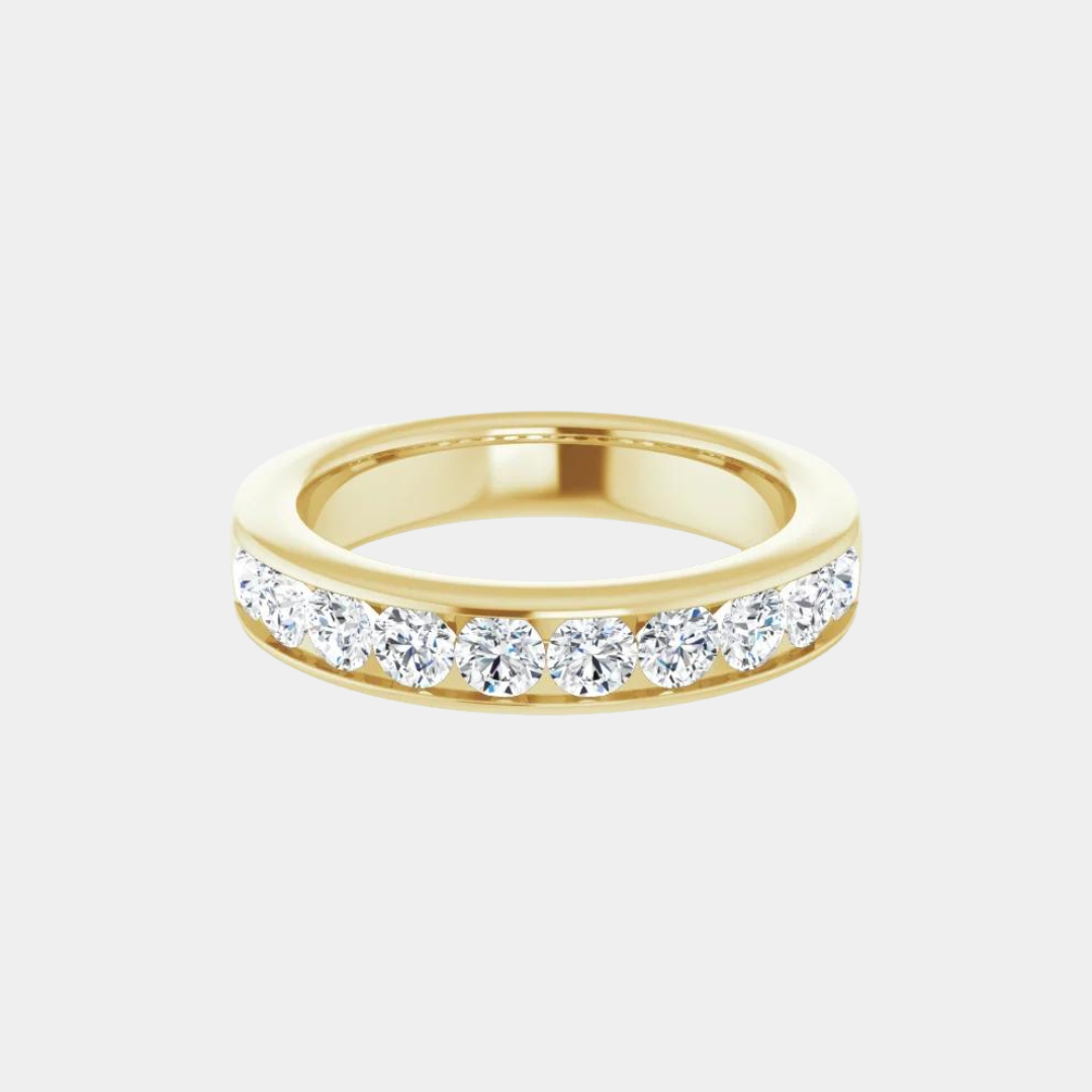 The Gold Channel Set Half Eternity