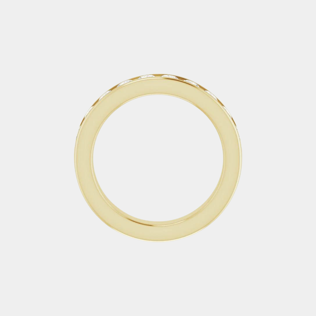 The Gold Channel Set Half Eternity