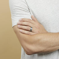 thin blue line wedding band