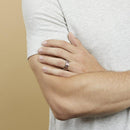 mens tungsten red center line 8mm