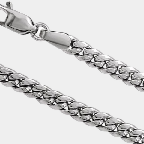 silver cuban link necklace
