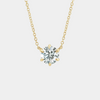 lab diamond solitaire necklace