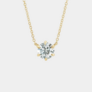 lab diamond solitaire necklace
