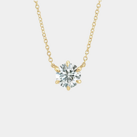 lab diamond solitaire necklace