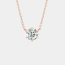 lab diamond solitaire necklace