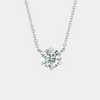 lab diamond solitaire necklace
