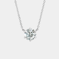 lab diamond solitaire necklace